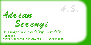 adrian serenyi business card